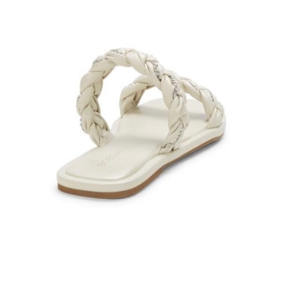 NEW BCBGeneration Cream Tanaka Chainlink Braided Sandals Size 7.5 - Picture 4 of 8